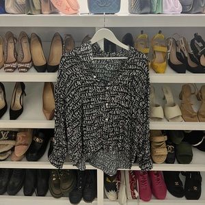 Women size 34 Balenciaga wavy print  blouse